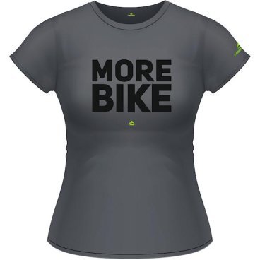 Футболка велосипедная MERIDA T-Shirt More Bike, Grey, женская, короткий рукав, 2287013033