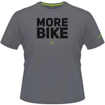 Футболка велосипедная MERIDA T-Shirt More Bike, Grey, короткий рукав, 2287013000