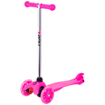 Самокат RIDEX 3D Zippy 2.0, детский, трехколесный, 120/80 мм, розовый