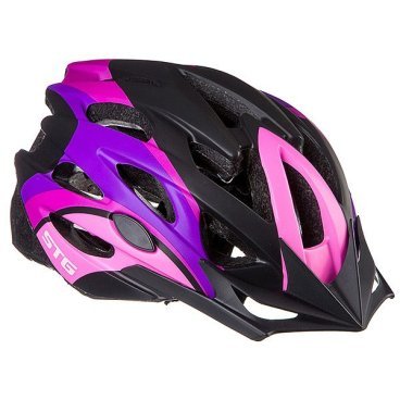 Фото Велошлем STG MV29-A, розовый/фиолетовый/черный, Х89036