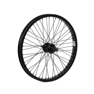 Колесо велосипедное, 20", переднее, BMX, обод алюминий, усиленный, 48 спиц, втулка на гайках, черный, УТ00018871