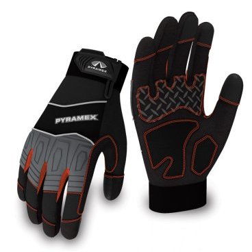 Перчатки велосипедные Pyramex, черный с серыми вставками, GL102