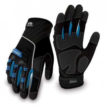 Перчатки велосипедные Pyramex, черный с синими вставками, GL201