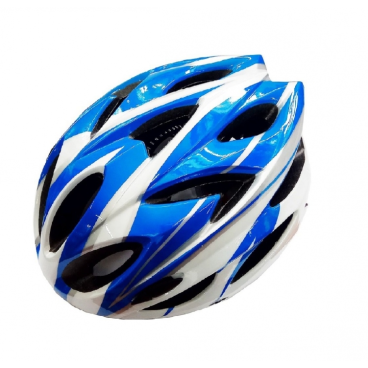 Шлем велосипедный Vinca Sport, 18 отверстий, бело-синий, QY002BL