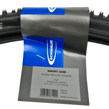 Велопокрышка Schwalbe SMART SAM 28"x1.60 700x40C (42-622), Performance, B/B-SK, HS476, Addix, 67EPI, 11101135.02