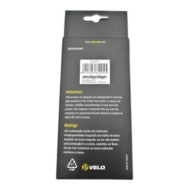 Обмотка велоруля VELO, в индивидуальной упаковке, черная, 410271
