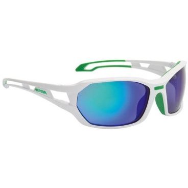 Очки велосипедные Alpina BERRYN CM+ , солнцезащитные, бело-зелёный, 8557015