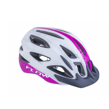 Фото Шлем велосипедный  AUTHOR NEW, спортивный, Flow X9 191 Wht/Pink-Neon 17отверстий, INMOLD белый, 263г. 8-9001683