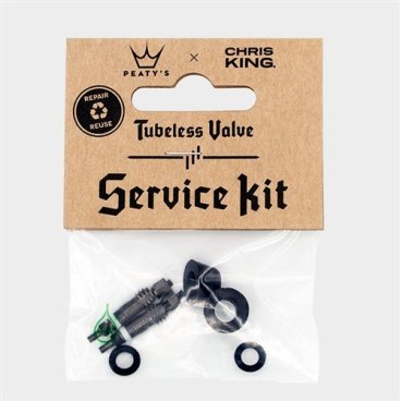 Ремкомплект для велосипеда Peaty's Chris King (MK2), Tubeless Valves Service Kit, Black, PTV2-SERVICE-12