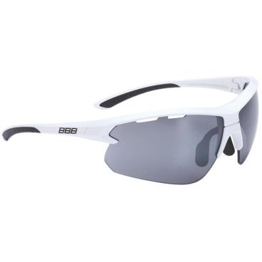 Очки велосипедные BBB Impulse PC Smoke, flash mirror lenses белый-черный, BSG-52
