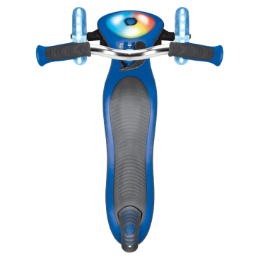Самокат Globber ELITE PRIME, детский, трехколесный, складной, светящиеся колеса, синий, 444-800