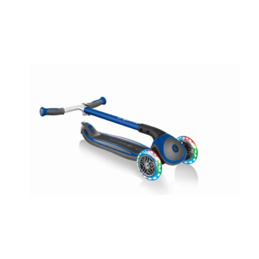 Самокат Globber MASTER LIGHTS, детский, трехколесный, складной, светящиеся колеса, синий, 662-100