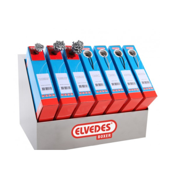 Дисплей BOXER ELVEDES для тросов и оплеток: 3 коробки с тросами (6427RVS-BOX, 6411RVS-BOX, 6472RVS-BOX), 6008