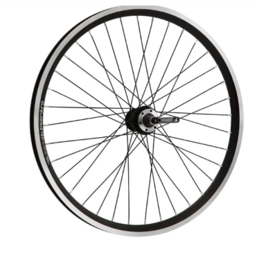 Колесо велосипедное, 26", переднее, под диск, двойной обод, втулка алюминий, на промподшипниках, эксцентрик, 630305
