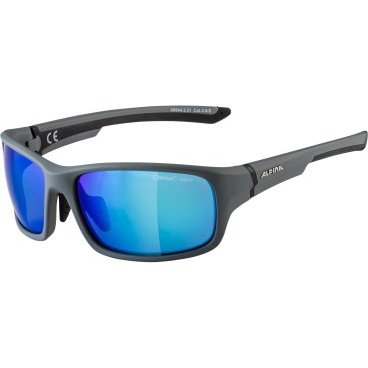 Очки велосипедные Alpina Lyron S Cool, солнцезащитные, Grey Matt-Black/Blue Mirror, A86443_31