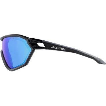 Очки велосипедные Alpina S-Way L CM+, Black Matt/Blue Mirror, A8625031