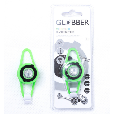 Фонарь велосипедный Globber FLASH LIGHT LED, зеленый, 522-106