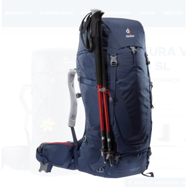 Рюкзак Deuter Futura Vario, 45+10 л, SL, женский, Navy, 2020, 3402018_3010