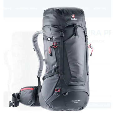 Фото Рюкзак Deuter Futura PRO, 44 л, EL, Black, 2020, 3401918_7000