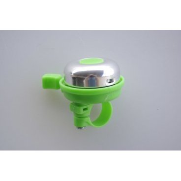 Звонок велосипедный YWS, алюминий/пластик, диаметр 45мм, зеленая база, YWS-612A-green