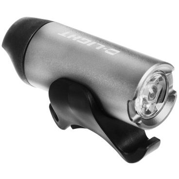 Фонарь велосипедный D-LIGHT с зарядкой от USB CG-123P, серебристый, 3075