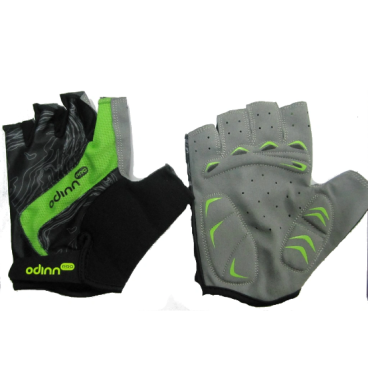 Перчатки велосипедные ODINN, летние, с короткими пальцам, зеленый, 5010XL-gn