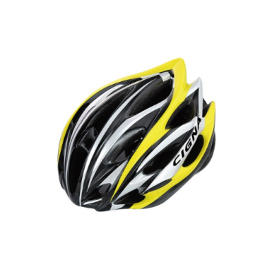 Шлем велосипедный Cigna WT-015, чёрный/жёлтый/серебристый