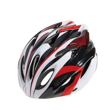 Шлем велосипедный Cigna WT-012, чёрный/красный/белый