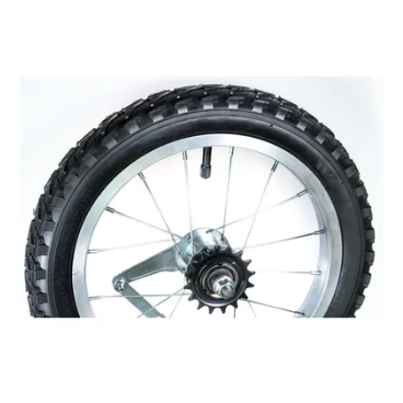 Колесо велосипедноеБренд: Forward, 12", заднее, алюминиевый обод, тормозная втулка, с покрышкой, черный, УТ00019438