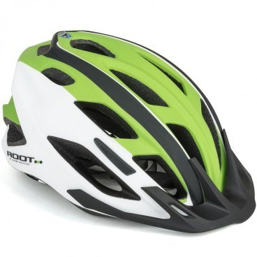 Шлем велосипедный AUTHOR Root 171, белый/зеленый/черный, 8-9001447