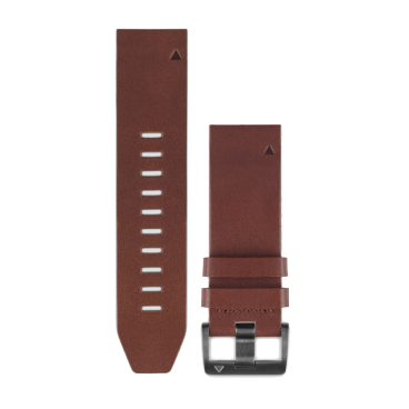 Ремешок сменный для смарт-часов GARMIN QuickFit, 26mm, Leather, Brown, 010-12517-04