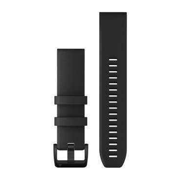 Ремешок для смарт-часов Garmin Replacement Band, для fēnix, Approach S62, Black w/Black SS, 010-12901-00
