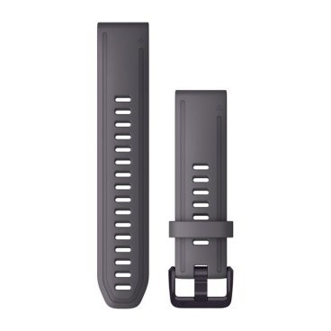Ремешок для смарт-часов Garmin QuickFit Silicone Band, для fenix 6s Solar, 20 mm, Shale Gray, 010-13011-00