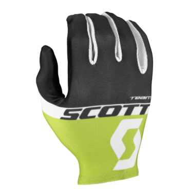 Перчатки велосипедные SCOTT RC Team, длинный палец, black/sulphur yellow, ES270122-5024