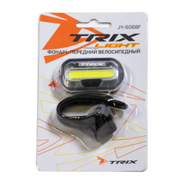 Фонарь велосипедный TRIX, передний, 15 диодов, 2 режима, батарейки CR2032х2, пластик, JY-6068-F