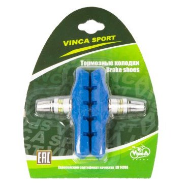 Тормозные колодки для велосипеда Vinca, синие, пара, VB 111 blue (72мм)