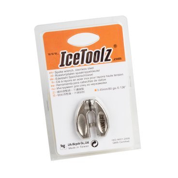 Ключ спицевой Ice Toolz, 3,45 мм/80 ga, 14/15G (0.136"), серебристый, 08C5