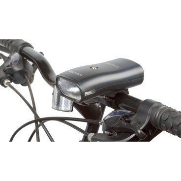 Комплект фара+фонарь для велосипеда VENTURA галогеновая +3 диода/3 функции красный с батареями