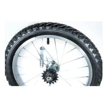 Колесо велосипедное Forward, 18", заднее, алюминиевый обод, тормозная втулка, в сборе с покрышкой, черный, УТ00019440