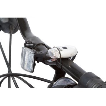 Фонарь для велосипеда Author "брелок" передний 2 диода/2 функции A-Shot W белый с батареями