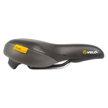 Седло велосипедное VELO TOUR E-GRIP, комфорт/туризм, 272х212 мм, черно-серое, 5-250366