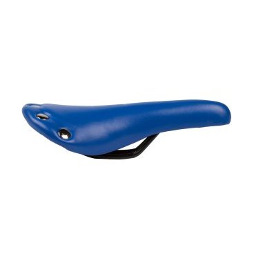 Седло велосипедное M-Wave, "под кожу", ретро-дизайн, универсальное, 278х153мм, с 6 заклепками, синее, 5-251044