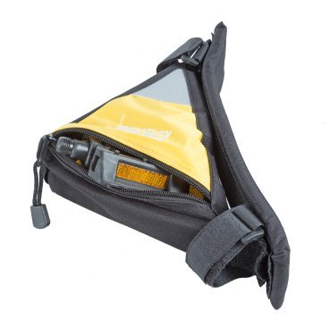 Велосипедная сумка  M-WAVE  под раму, треугольная, плечевой упор, черно-желтый, 5-122546