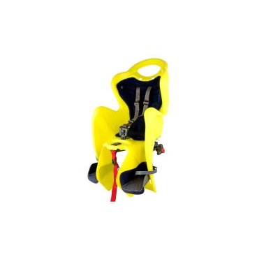 Детское велокресло BELLELLI Mr Fox Clamp Hi-Viz на багажник, жёлтое, до 7лет/22кг, 01FXM00027