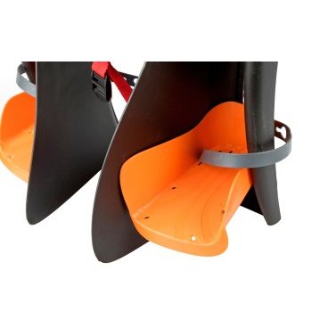 Детское велокресло BELLELLI Tiger Clamp, на багажник, чёрно-оранжевое, до 22 кг, 01TGTM00001