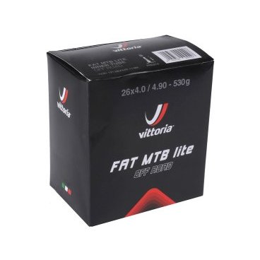 Камера велосипедная VITTORIA Fat MTB Lite, 26x4.0/4.90, FV presta 48 mm, 1Z1.2I6.F4.FF.111BX