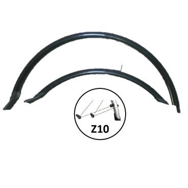 Комплект велосипедных крыльев Vinca Sport 28", ширина-50мм, PVC, cтойка Z10, черный, HN 12-2 (28") black
