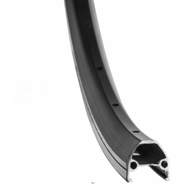 Фото Обод велосипедный ЖВМЗ, 28", двойной, алюминий, с проточкой, под диск, 32Н, 18.5х20х21х5, черный, 330055, KU003821