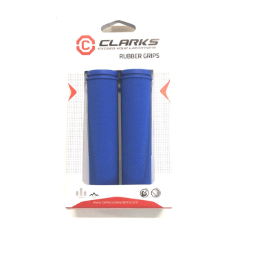 Грипсы велосипедные CLARK`S С98-130, резина, 130 мм, синий, 3-377