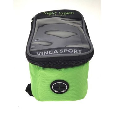 Сумка на раму увеличенная Vinca Sport, отделение для телефона, 195*100*100мм, лайм "night vision", FB 07-2 L lime NV